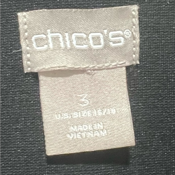 Chico's Black and leopard trim Blazer with Tailored Silhouette XL/16 - Picture 2 of 8